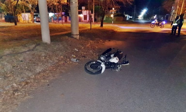 Motociclista accidentado en la madrugada del domingo