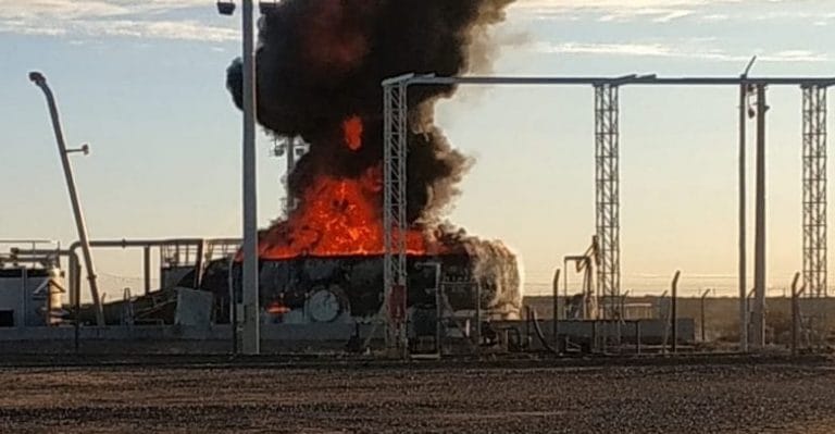 Explotó un tanque petrolero en un yacimiento Pampeano