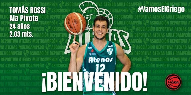 El basquetbolista Tomás Rossi es nuevo refuerzo de Atenas de Córdoba