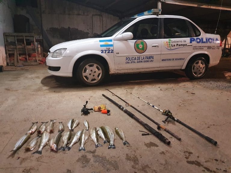 5 pescadores fueron infraccionados en la laguna de la Obra de los Daneses