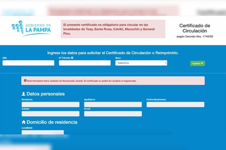 Fase 1: Mirá quienes deben sacar el permiso para circular en General Pico