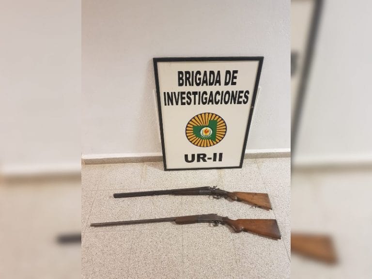Incautan dos escopetas sin la documentación reglamentaria y que habían sido utilizadas para una transacción comercial