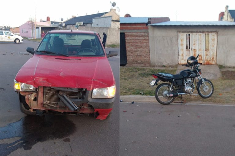 Motociclista trasladado al hospital tras un accidente de tránsito
