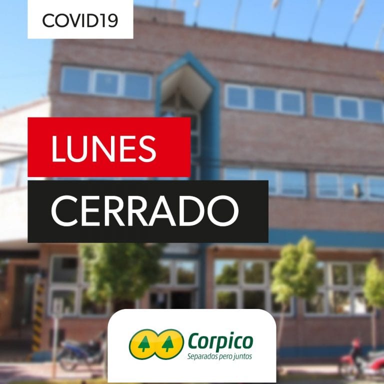 Este lunes CORPICO estará cerrado