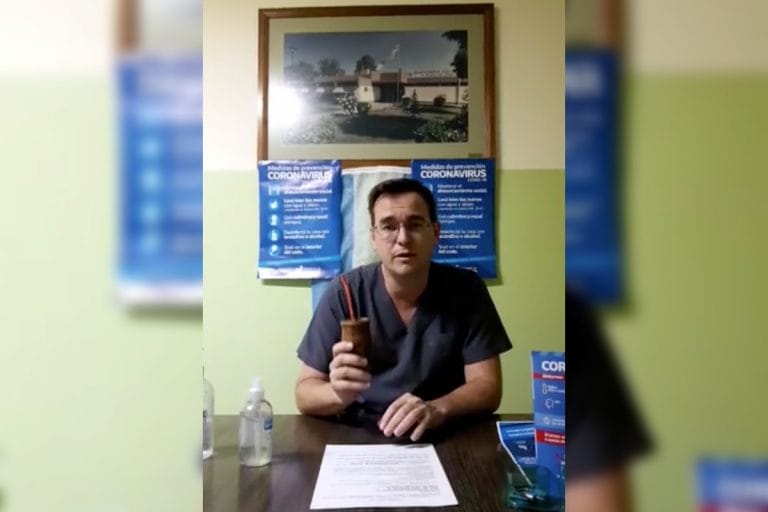 “Por favor, no compartir el mate… no quiero llegar a pedir que saquen los paquetes de yerba de los comercios”, dijo el director del hospital de Macachín