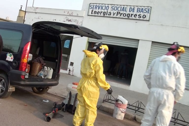 Desinfección de Edificios Públicos: El municipio desinfectó 11 Servicios Sociales de base
