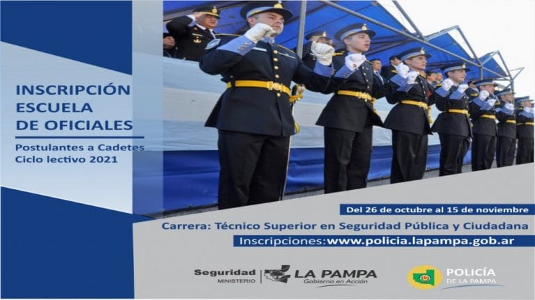 El 26 de octubre abre la Inscripción a la Escuela de Oficiales de la Policía de La Pampa, mirá los requisitos