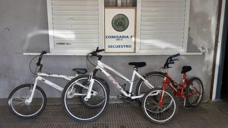 Situación que preocupa: Tres chicos entre 10 y 12 años robaron tres bicicletas