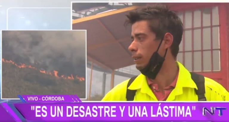 Desesperación en Carlos Paz: Colaboradores que intentan combatir los incendios no pudieron contener las lágrimas ante la situación de impotencia