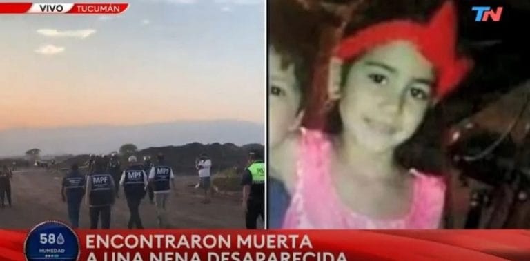 Hallaron muerta a una nena de ocho años en un descampado en Tucumán