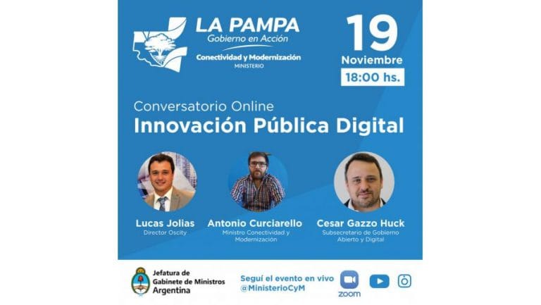 Invitan a participar del conversatorio sobre Innovación Pública Digital en La Pampa