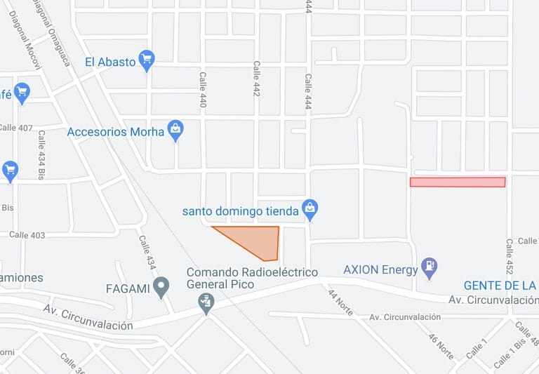[MAPA] Está será la ubicación de 40 casas de las 120 que construirá el IPAV en General Pico