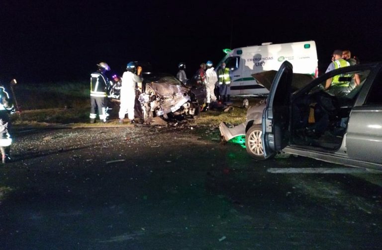 Accidente fatal en Ruta Nacional 35: Una persona murió tras chocar de frente dos vehículos