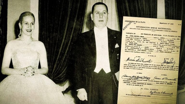El día que Perón dejó plantada a Evita en el altar y cómo lo convencieron de casarse por Iglesia