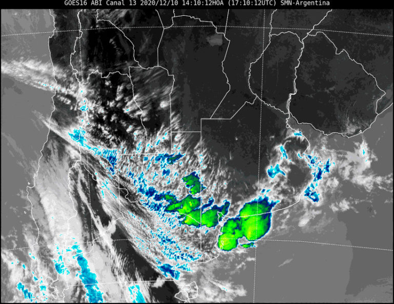 Alerta meteorológico para General Pico y la zona noreste de La Pampa, es posible que «registren ráfagas fuertes, caída de granizo e importante actividad eléctrica»