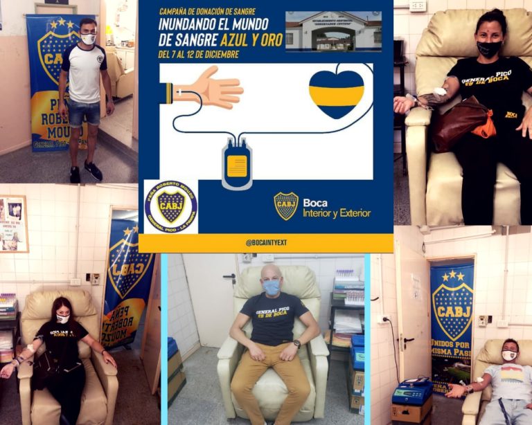 La Peña boquense “Roberto Mouzo” organizó campaña de donación de sangre en el Hospital Gobernador Centeno