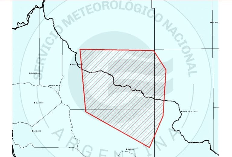 Aviso a corto plazo por tormentas fuertes con ráfagas y ocasional caída de granizo para el oeste pampeano