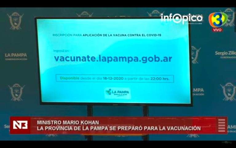 A partir de este viernes a las 22 horas se inicia el proceso de inscripción para vacunarse en La Pampa