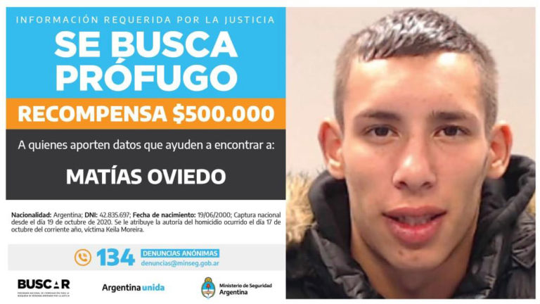 Ofrecen 500.000 pesos de recompensa para detener a un joven prófugo por un femicidio en Campana