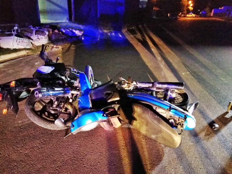 Choque de motos en la madrugada dejó tres personas hospitalizadas