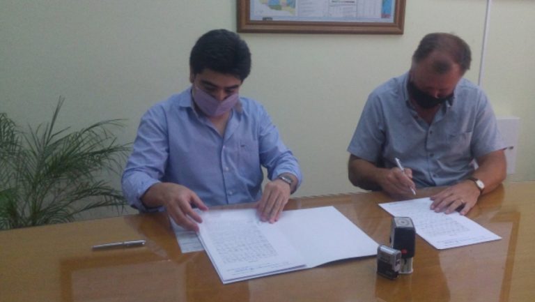 Se firmó un nuevo convenio para obra de desagües pluviales en Macachín
