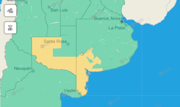 Rige un alerta “amarillo” por ráfagas de viento para el oeste y sur de La Pampa