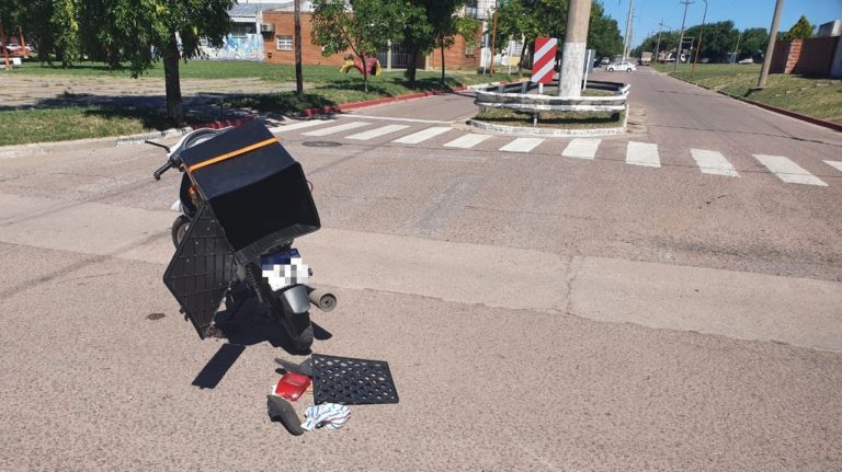 Choque en calle 36 y 29: Joven motociclista fue hospitalizado