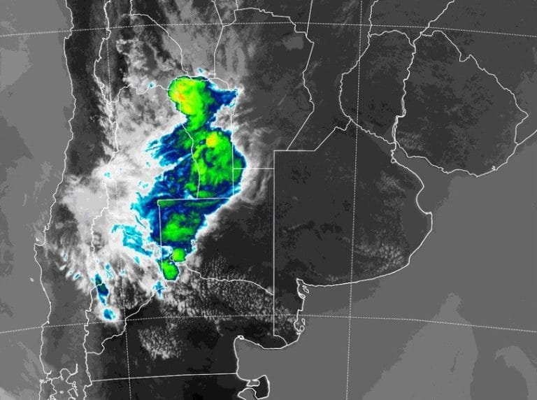 Aviso a corto plazo por tormentas fuertes con lluvias intensas y ráfagas para el oeste de La Pampa