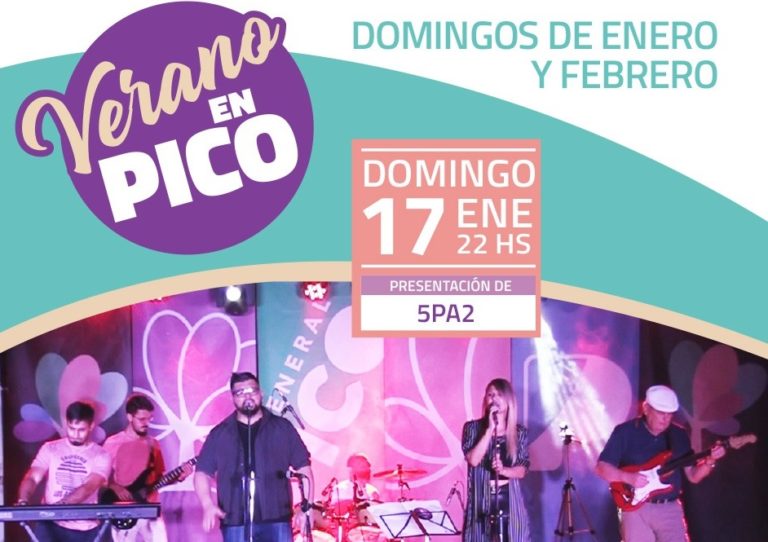 “Verano en Pico”: Este domingo se presenta la banda “5pa2”