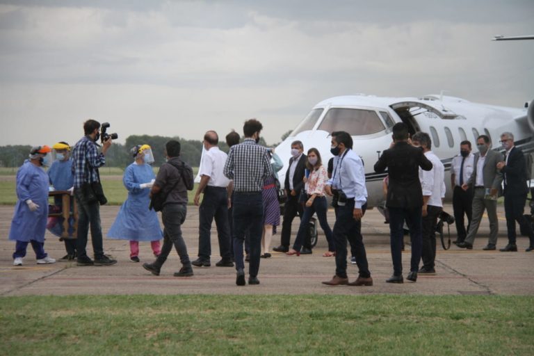 Los funcionarios nacionales arribaron al aeropuerto de General Pico