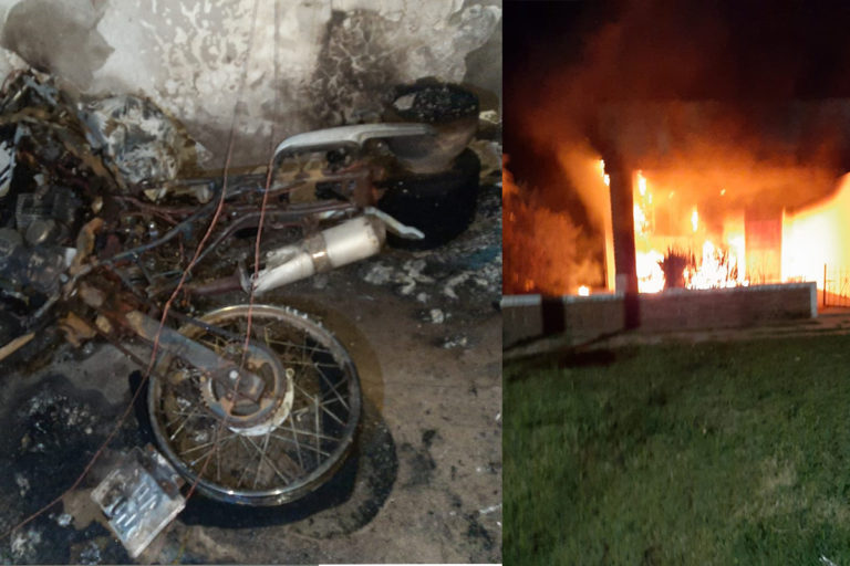 La policía de Bernardo Larroude esclareció un incendio intencional de una moto y una casa