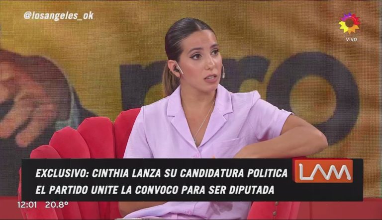 Cinthia Fernández se lanza como candidata a diputada en la misma agrupación de Amalia Granata