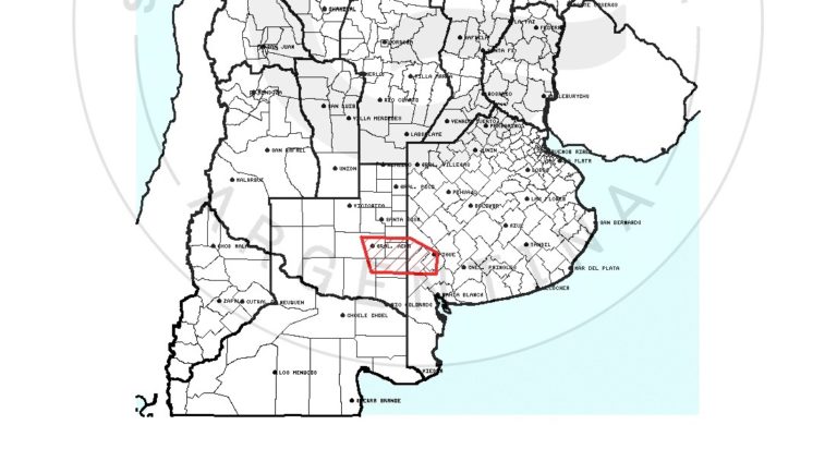 Aviso a corto plazo por tormentas fuertes con ráfagas y ocasional caída de granizo para el sur de La Pampa