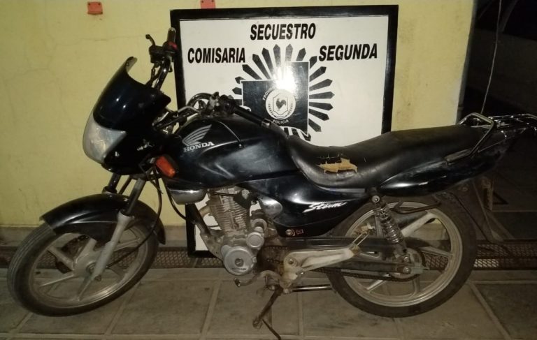 Recuperan una moto robada valuada en más de 80 mil pesos