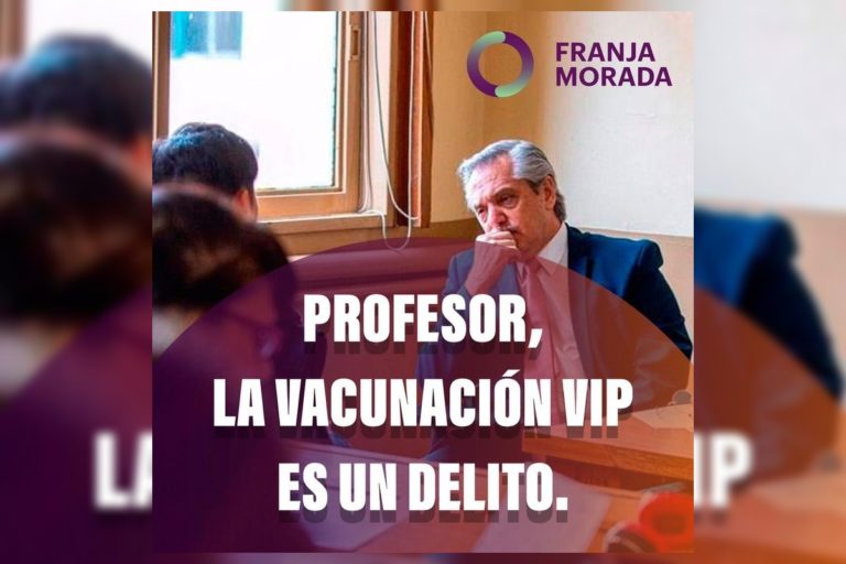 Estudiantes de Derecho de la UBA desafiaron a Alberto Fernández a debatir: “Profesor, la vacunación VIP es un delito”