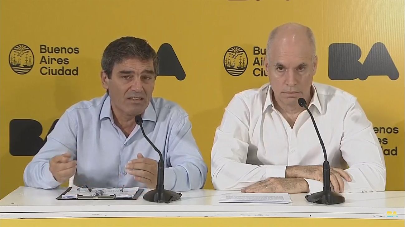 Horacio Rodríguez Larreta y su ministro de Salud Fernán Quirós fueron