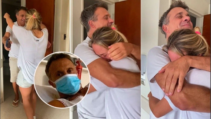VIDEO: Sergio Lapegüe recibió a su hija con un fuerte abrazo luego de salir de terapia intensiva