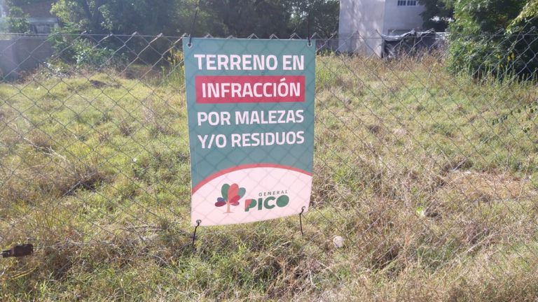 La Municipalidad de General Pico comenzó a infraccionar a dueños de terrenos por malezas y acumulación de residuos