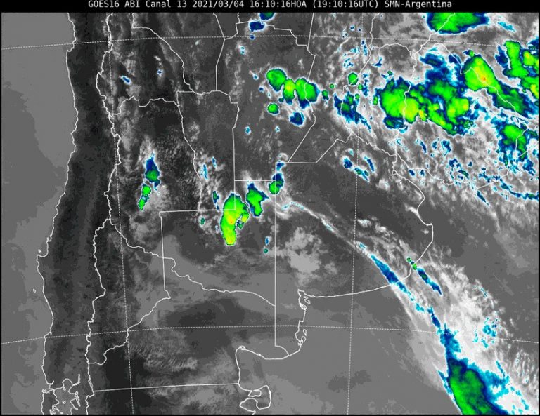 Aviso a corto plazo por tormentas fuertes con lluvias intensas y ráfagas para La Pampa