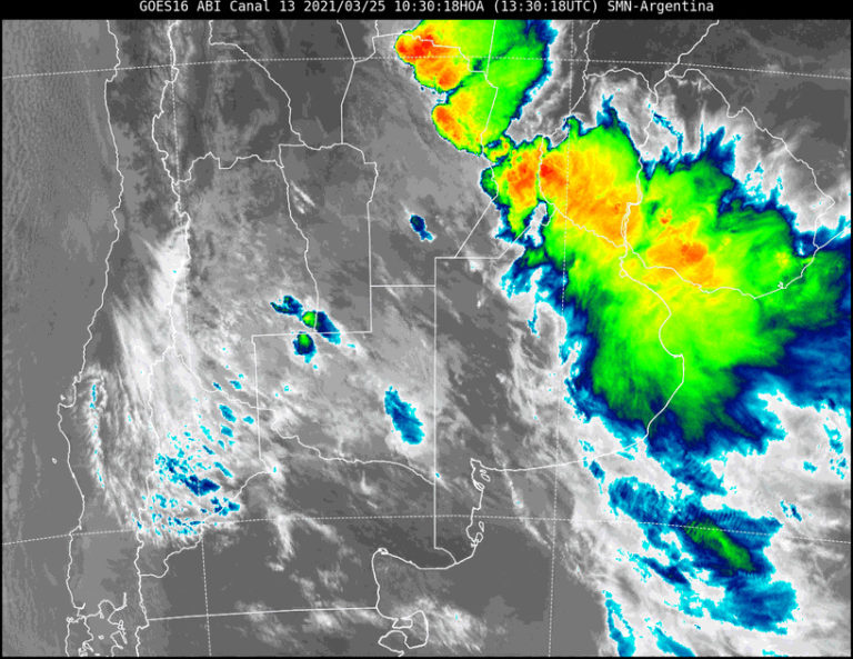 Gran parte de La Pampa en alerta por tormenta para esta noche con posible caída de granizo y actividad eléctrica