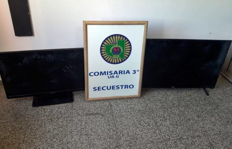 Encontraron dos televisores robados en el techo de la Escuela N° 64 de Barrio Malvinas