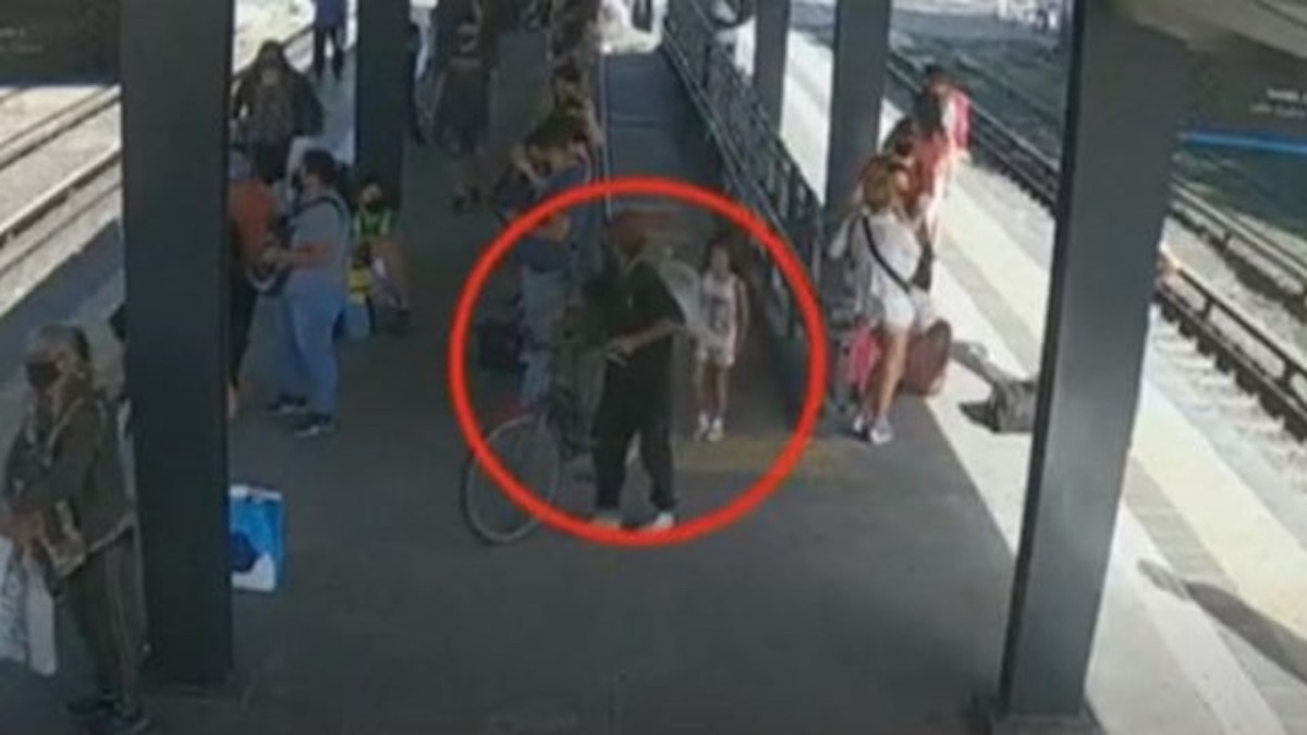 Video: la última imagen de Maia se registró en el Tren Sarmiento
