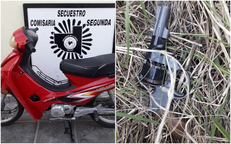 Tres jóvenes de 14, 16 y 19 años robaron una moto y  tiraron un arma de fuego antes de ser demoradas por la policía