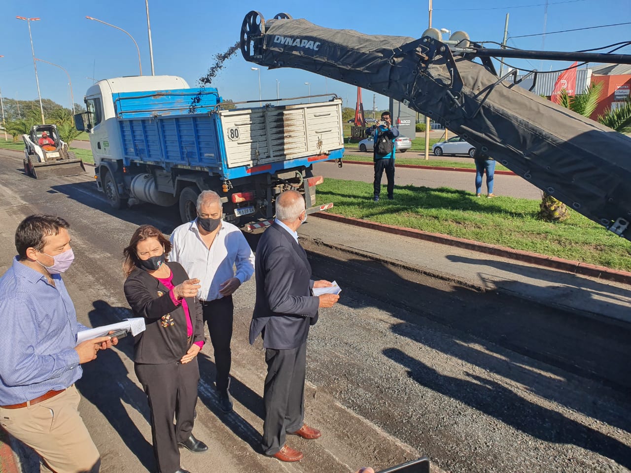 General Pico: funcionarios provinciales y locales recorrieron obras de pavimento