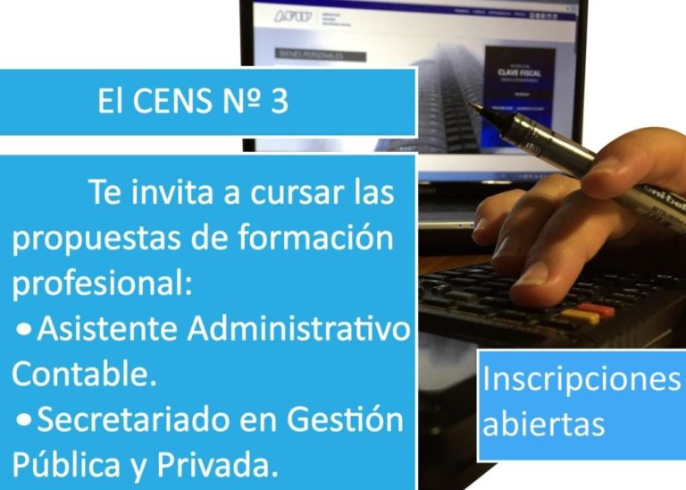 El CENS Nº 3 abre las inscripciones para el ciclo lectivo 2022