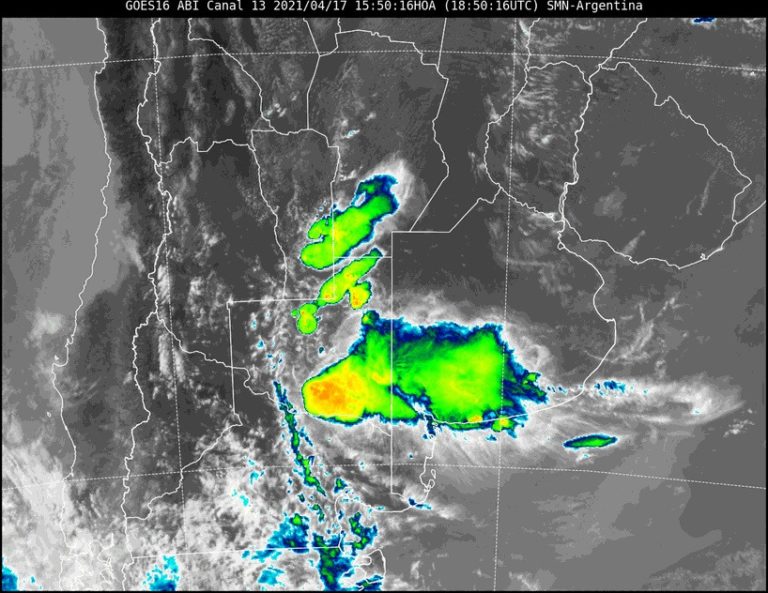 Aviso a corto plazo por tormentas fuertes con ráfagas y ocasional caída de granizo para Conhello, Parera, Realicó y Trenel