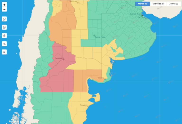 Tormentas: Alerta nivel rojo para el noroeste patagónico