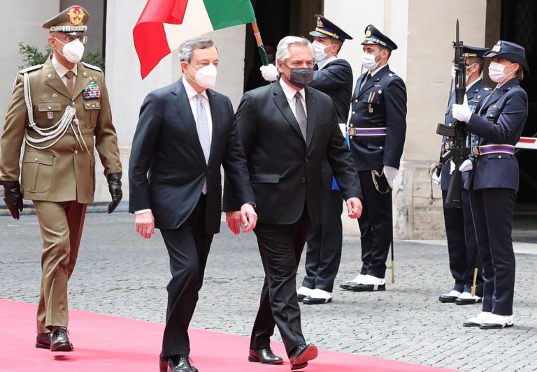 Alberto Fernández se reunió con su par de Italia y con el Presidente del Consejo de Ministros