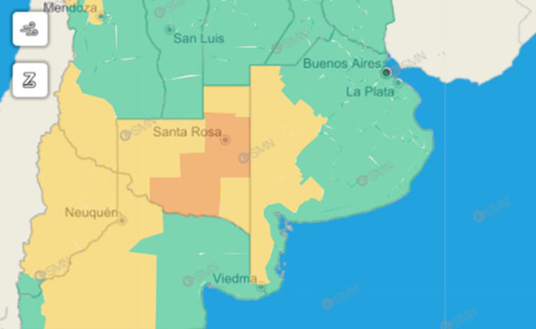 Continúan vigentes los alertas nivel “amarillo” y nivel “naranja” por vientos intensos en La Pampa