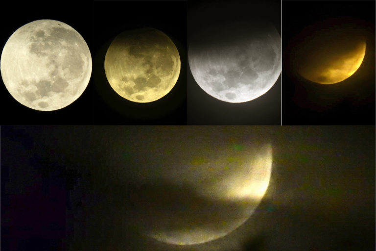 Así se vio el eclipse lunar desde La Pampa